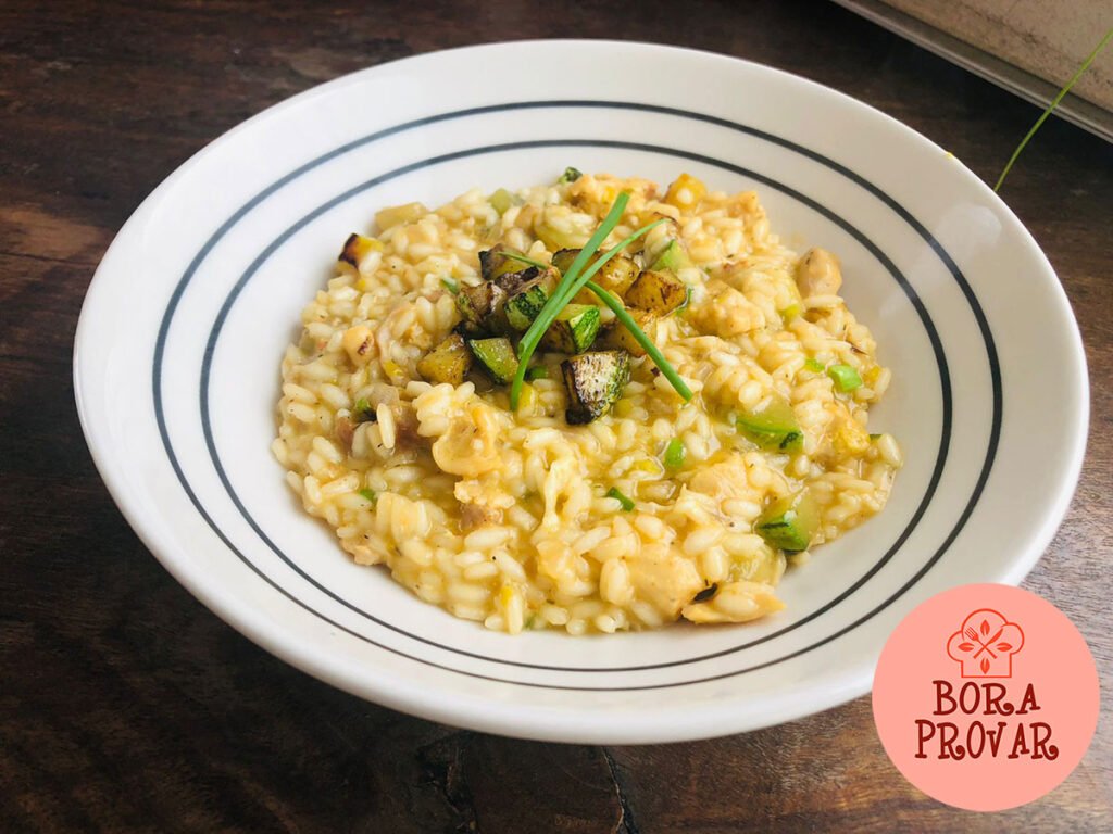 Risoto de Frango e Abobrinha super saboroso e fácil