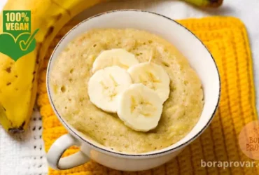 receita de bolo de caneca vegano banana