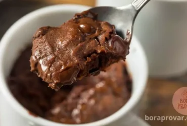 receita de brownie de caneca de microondas cremoso receita