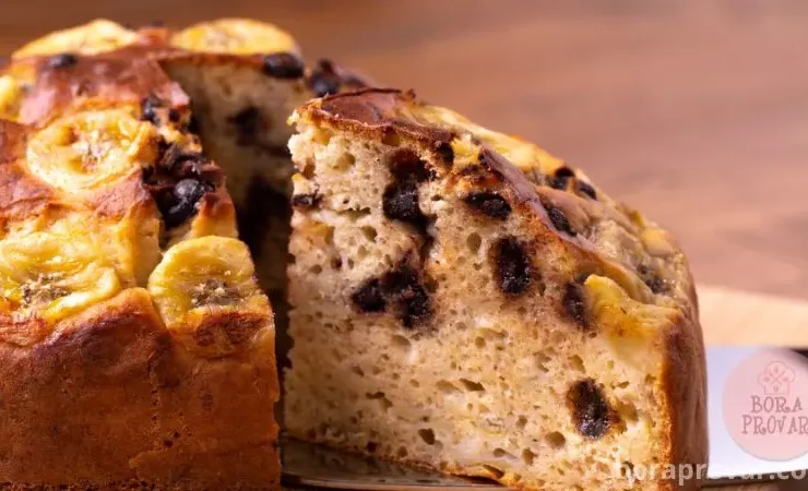 Receita de Bolo de Banana com Passas e Chocolate