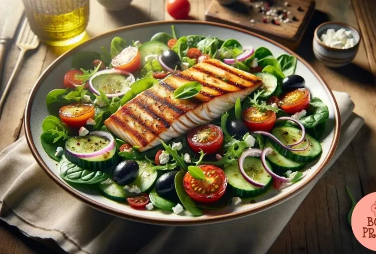 Salada Mediterrânea de Peixe Grelhado