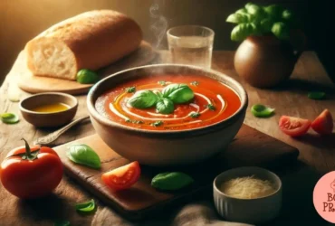 Sopa de Tomate e Manjericão