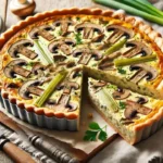 Quiche de Alho Poró e Cogumelos