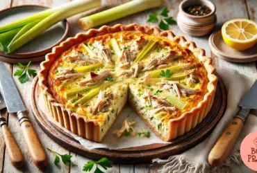 Quiche de Frango e Alho Poró