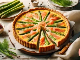 Quiche de Salmão Defumado e Aspargos