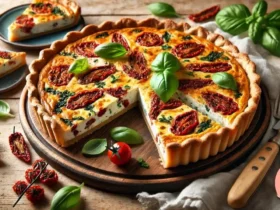 Quiche de Tomate Seco e Manjericão