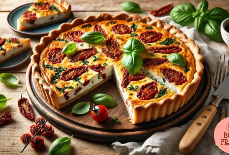 Quiche de Tomate Seco e Manjericão