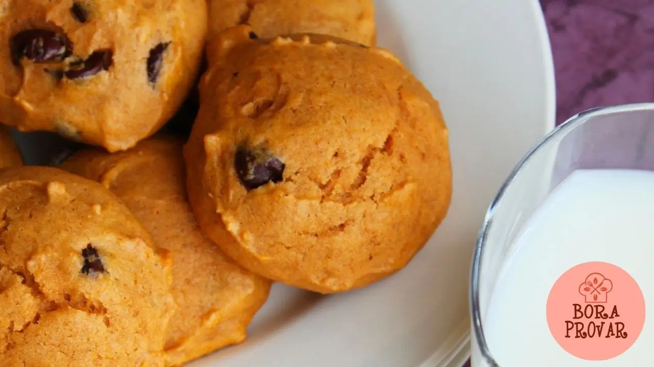 Cookies de Abóbora com Gotas de Chocolate