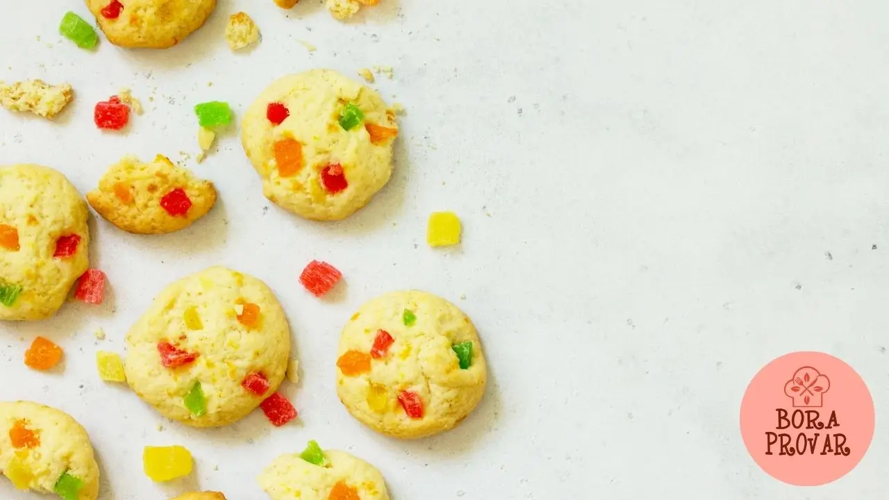 Cookies com Frutas Cristalizadas