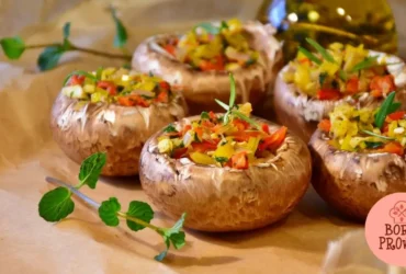 Cogumelos Recheados com Legumes