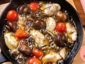 Ostras com Cogumelos à Mediterrânea