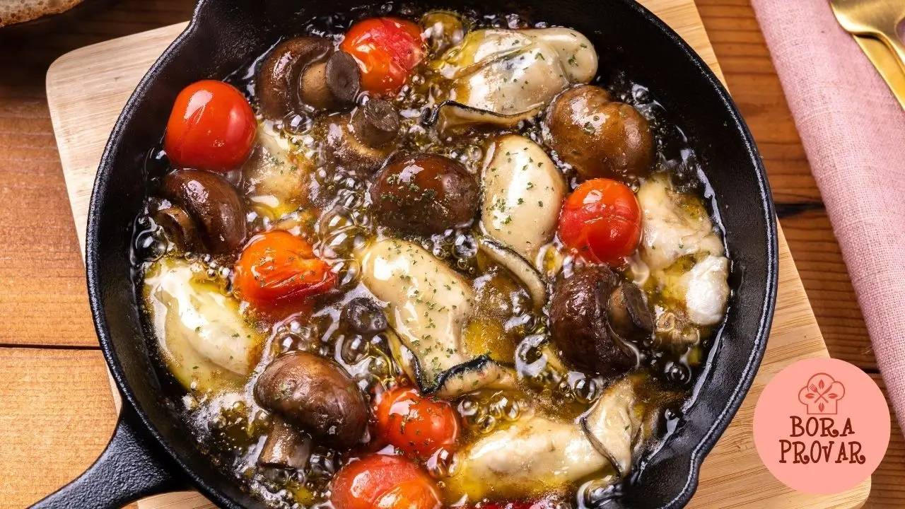 Ostras com Cogumelos à Mediterrânea