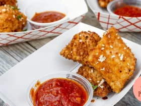 Ravioli de Queijo Empanado e Frito