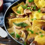 Ravioli de Cogumelos com Manteiga de Sálvia