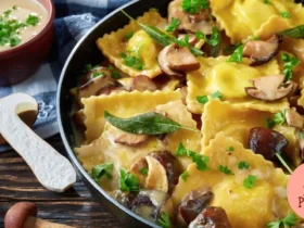 Ravioli de Cogumelos com Manteiga de Sálvia