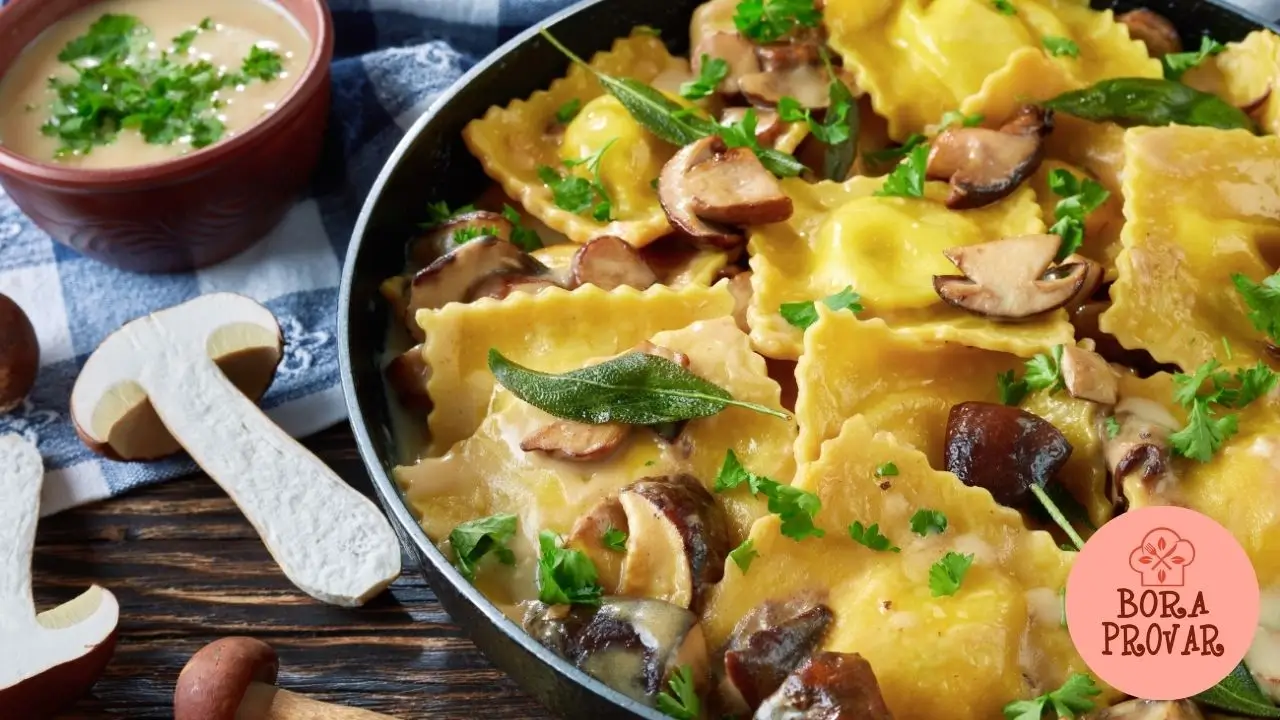 Ravioli de Cogumelos com Manteiga de Sálvia