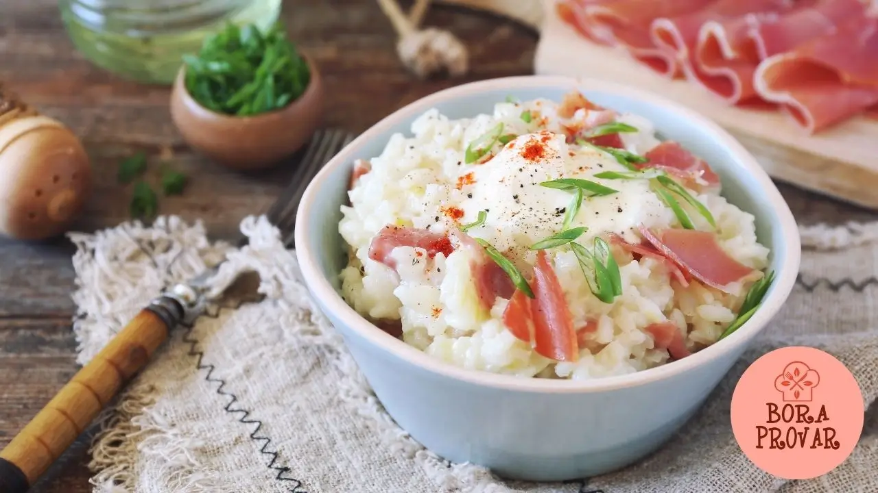 Risoto de Gorgonzola com Crisps de Parma