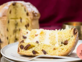 Panetone recheado com sorvete