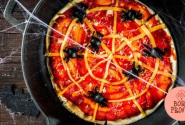 Pizza de Teia de Aranha de Halloween