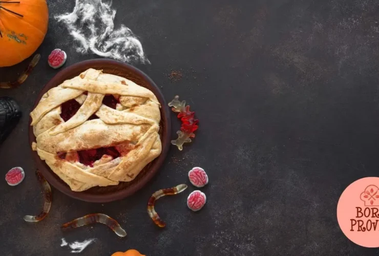 Torta de Múmia de Frutas Vermelhas de Halloween