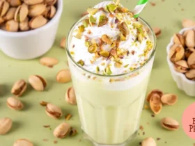Milkshake de Pistache com Borda de Chocolate