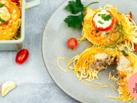 Ninhos de Macarrão Assados