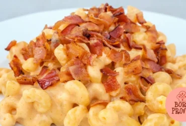 Mac & Cheese com Levedura Nutricional e Bacon