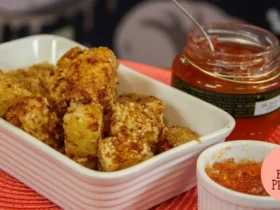 Dadinhos de Canjica Salgada com Linguiça Blumenau