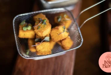 Polenta Frita Crocante com Ragú de Pinhão